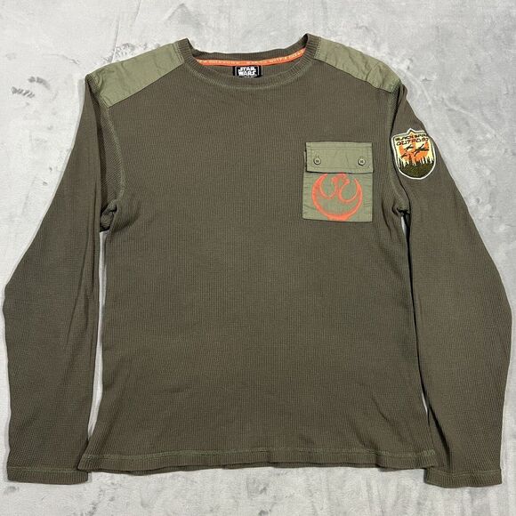 Disney Star‎ Wars Galaxys Edge Shirt Small Black Spire Outpost Long Sleeve - Picture 1 of 9